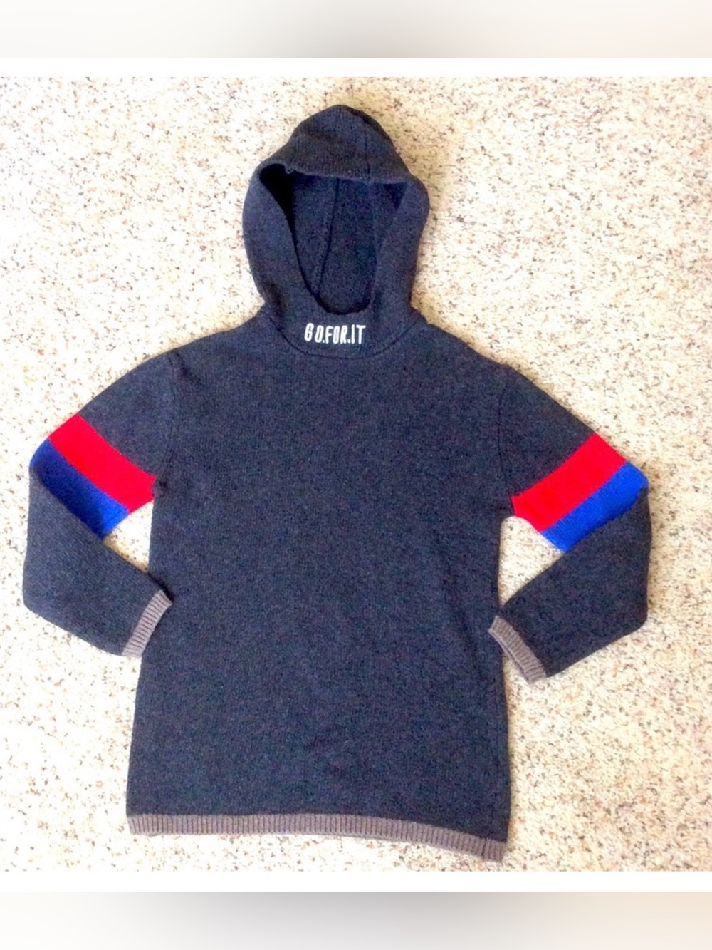 Zara Kids Collection The Knit Wear Sweater Hoodie Sz 11-12 M-L